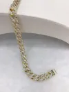 Yiwu Hip-hop Origin Factory's popular cross-border Cuban chain men's and women's ins versatile alloy necklace with diamonds Item Picture